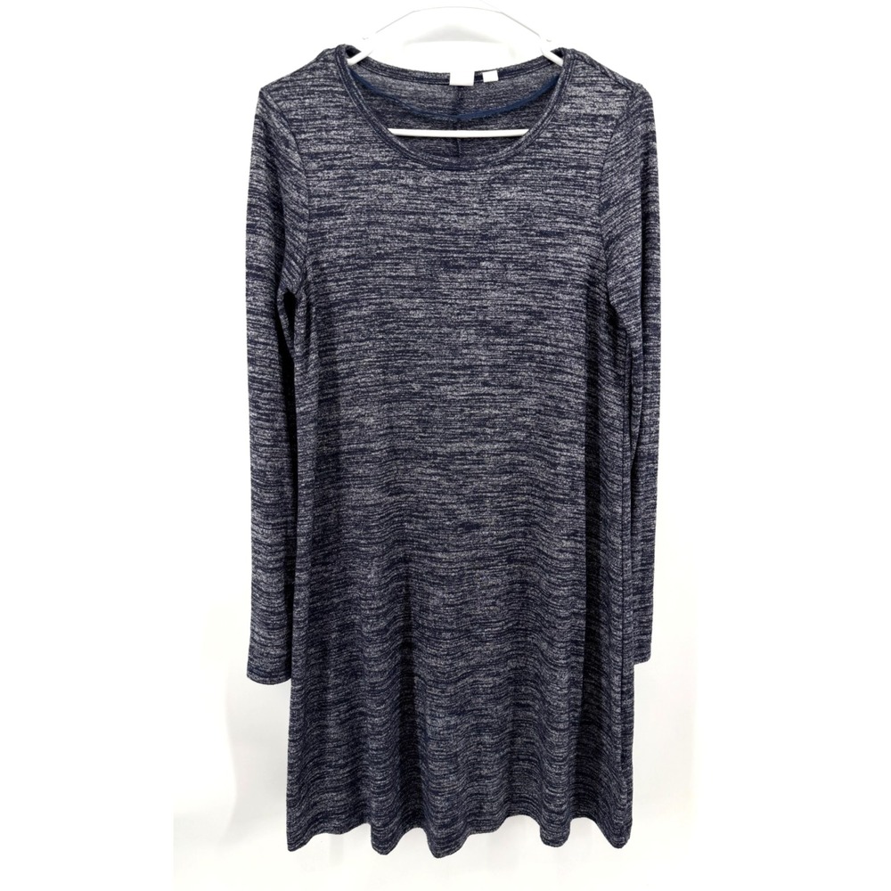Gap Shift Dress Navy Blue Stretch Pullover Long Sleeves Casual Softspun Women S